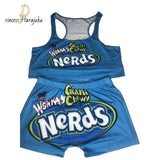 2020 Women Clothes Sexy 2 Two Piece Set Snickers Printed Sling Tube Top Biker Shorts Suit Bodycon Tracksuit Set Fitness Outfits