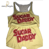 2020 Women Clothes Sexy 2 Two Piece Set Snickers Printed Sling Tube Top Biker Shorts Suit Bodycon Tracksuit Set Fitness Outfits