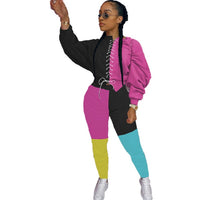 HAOYUAN Two Piece Set for Women Fall Clothes Sweatshirt Crop Top and Joggers Tracksuit Lounge Wear Outfit 2 Piece Matching Sets
