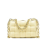 Women Crossbody Bag Weave Flap Bags For Women 2020 Quality Leather Thick Chain Shoulder Messenger Bags Female Handbag And Purse