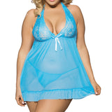 Hot Erotic Sleepwear Lace Plus Size S-4XL Night Dress  Womens Lingerie Dress Sexy Sleepshirts Home Clothing elegant Big Size