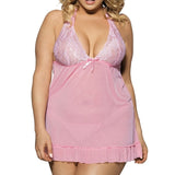 Hot Erotic Sleepwear Lace Plus Size S-4XL Night Dress  Womens Lingerie Dress Sexy Sleepshirts Home Clothing elegant Big Size