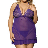 Hot Erotic Sleepwear Lace Plus Size S-4XL Night Dress  Womens Lingerie Dress Sexy Sleepshirts Home Clothing elegant Big Size