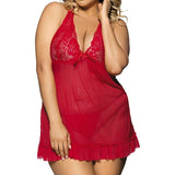 Hot Erotic Sleepwear Lace Plus Size S-4XL Night Dress  Womens Lingerie Dress Sexy Sleepshirts Home Clothing elegant Big Size