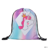 Children Birthday Party Favors Cartoon School Backpacks Girls Drawstring bag String Drawstring Backpack Women Backpack
