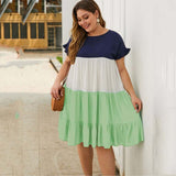 2020 Summer Oversized Midi Dress Women Cotton Loose Dress Ladies Big Size Dress Female Party Beach Dresses Women Ruffles 4XL