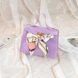 2020 New Ladies Bags Crocodile Pattern Silk Scarf Shoulder Bag PU Fashion Diagonal Bag Small Square Bag Mobile Phone Coin Purse