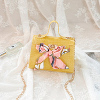 2020 New Ladies Bags Crocodile Pattern Silk Scarf Shoulder Bag PU Fashion Diagonal Bag Small Square Bag Mobile Phone Coin Purse