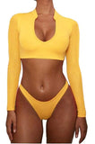 Bikini 2020 Push Up Bikini Brasileño Long Sleeve Thong Swimwear Bandage Plus Size Tankini Swimsuit Women 2 Pieces High Waist