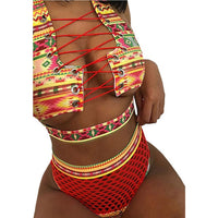 Bikini 2020 Push Up Bikini Brasileño Long Sleeve Thong Swimwear Bandage Plus Size Tankini Swimsuit Women 2 Pieces High Waist