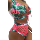 Bikini 2020 Push Up Bikini Brasileño Long Sleeve Thong Swimwear Bandage Plus Size Tankini Swimsuit Women 2 Pieces High Waist