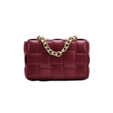 Women Crossbody Bag Weave Flap Bags For Women 2020 Quality Leather Thick Chain Shoulder Messenger Bags Female Handbag And Purse