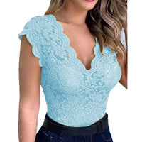 New Women Sexy V Neck Lace Vest Top Sleeveless Solid Wire Free Tops Casual Underwear Female Comfortable Clothing Lady Plus Size