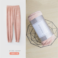2020 Winter Coral Fleece Pajama Set Women Thick Warm Flannel Velvet Cozy Two Pieces Sleepwear Suit Ladies Home Clothing Homewear