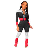 HAOYUAN Casual Two Piece Set Jumpsuit Tracksuit Women 2020 Fall Outfits Long Sleeve Zip Crop Top Stacked Leggings Matching Sets