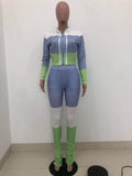 HAOYUAN Casual Two Piece Set Jumpsuit Tracksuit Women 2020 Fall Outfits Long Sleeve Zip Crop Top Stacked Leggings Matching Sets