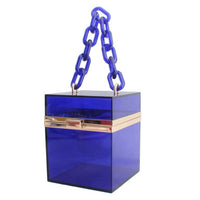 New 2020 Trend Transparent Clear Jelly Acrylic Box Handbag With Chian For Women Elegant Evening Party Shoulder Bag Totes Female