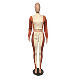 Sweatsuit Women Set Plus Size Autumn Casual Tracksuit Two Piece Set Women Zipper Crop Top and Sweatpants Set Ensemble Femme