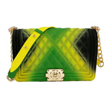 GW Wholesale Summer Candy Messenger Handbags Shoulder Crossbody Bag Ladies Wallet Colorful Rainbow Jelly Purses For Women