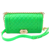 GW Wholesale Summer Candy Messenger Handbags Shoulder Crossbody Bag Ladies Wallet Colorful Rainbow Jelly Purses For Women