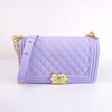 GW Wholesale Summer Candy Messenger Handbags Shoulder Crossbody Bag Ladies Wallet Colorful Rainbow Jelly Purses For Women