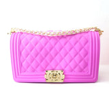 GW Wholesale Summer Candy Messenger Handbags Shoulder Crossbody Bag Ladies Wallet Colorful Rainbow Jelly Purses For Women