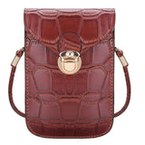 Silver Mobile Phone Mini Bags Small Clutches Shoulder Bag Crocodile Leather Women Handbag Black Clutch Purse Handbag Flap Black