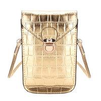 Silver Mobile Phone Mini Bags Small Clutches Shoulder Bag Crocodile Leather Women Handbag Black Clutch Purse Handbag Flap Black
