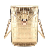 Silver Mobile Phone Mini Bags Small Clutches Shoulder Bag Crocodile Leather Women Handbag Black Clutch Purse Handbag Flap Black