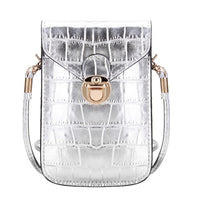 Silver Mobile Phone Mini Bags Small Clutches Shoulder Bag Crocodile Leather Women Handbag Black Clutch Purse Handbag Flap Black