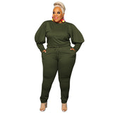 Plus Size Clothing 5xl Two Piece Outfits Women Sweatsuit Stretch Top Sweatpants Leggings Jogger Tracksuit Wholesale Dropshipping