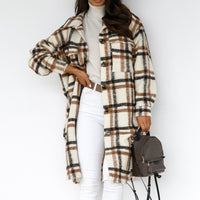 2021 Oversized Winter Women Jacket Fashion Plush Patchwork Zipper Pocket Hooded Jacket Retro Loose Long Sleeve Women's Coat