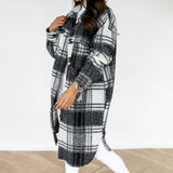 2021 Oversized Winter Women Jacket Fashion Plush Patchwork Zipper Pocket Hooded Jacket Retro Loose Long Sleeve Women's Coat