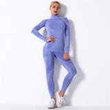 Fitness Sports Suits Two Piece Sets Seamless Yoga Leggings Sets Push Up Gym Sports Outfit Training Workout Sets Sportswear
