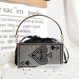 Ace Of Spades Diamonds Metal Evening Bags 2020 New Designer Luxury  Hollow Out Shiny Clutch Purse And Handbag For Dinner Party
