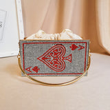 Ace Of Spades Diamonds Metal Evening Bags 2020 New Designer Luxury  Hollow Out Shiny Clutch Purse And Handbag For Dinner Party