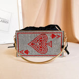 Ace Of Spades Diamonds Metal Evening Bags 2020 New Designer Luxury  Hollow Out Shiny Clutch Purse And Handbag For Dinner Party