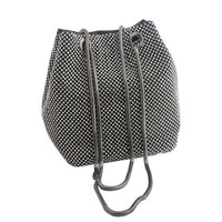 Boutique De FGG Rainbow Women Mini Chain Shoulder Purses and Handbags Crystal Clutch Evening Bags Rhinestone Party Crossbody Bag