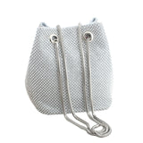 Boutique De FGG Rainbow Women Mini Chain Shoulder Purses and Handbags Crystal Clutch Evening Bags Rhinestone Party Crossbody Bag