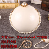 Fashion Luxury Round Pearl Hand Bag Ladies White Evening Clutch Bags for Women 2020 Catwalk Chain Messenger Beach Bag
