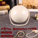 Fashion Luxury Round Pearl Hand Bag Ladies White Evening Clutch Bags for Women 2020 Catwalk Chain Messenger Beach Bag