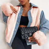 autumn winter women jacket coat warm faux fur short jean jackets 2020 ladies fashion plus size 3xl denim outwear thicken clothes