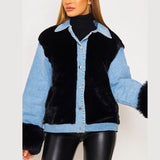 autumn winter women jacket coat warm faux fur short jean jackets 2020 ladies fashion plus size 3xl denim outwear thicken clothes