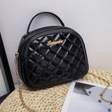 2020 Winter Luxury PU Fashion Handbags Wild Rhombus Women's Shoulder Bag Girls Messenger Bag Shell-shaped Messenger Bag Women