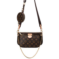 Famous Brand Designer 3-IN-1 Messenger Bag Satchel Leather Floar Crossbody Bag Handbag Tote Clutch New Shoulder Bag Classic Hobo