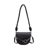 Crossbody Bags For Women 2021 Luxury Brand Crocodile Semicircle Saddle Bags Leather Handbags Bags Designer Ladies Shoulder Bags