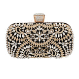 Diamond Evening Clutch Bag For Women Wedding Golden Clutch Purse Chain Shoulder Bag Small Party Handbag With Metal Handle ZD1397