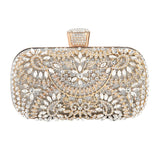 Diamond Evening Clutch Bag For Women Wedding Golden Clutch Purse Chain Shoulder Bag Small Party Handbag With Metal Handle ZD1397