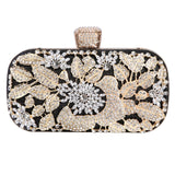 Diamond Evening Clutch Bag For Women Wedding Golden Clutch Purse Chain Shoulder Bag Small Party Handbag With Metal Handle ZD1397