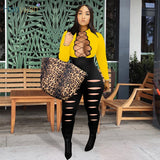 HAOYUAN Sexy Plus Size Bodycon Jumpsuit Long Sleeve Bandage Hollow Women Festival Clothing Fashion Streetwear One Piece Outfits